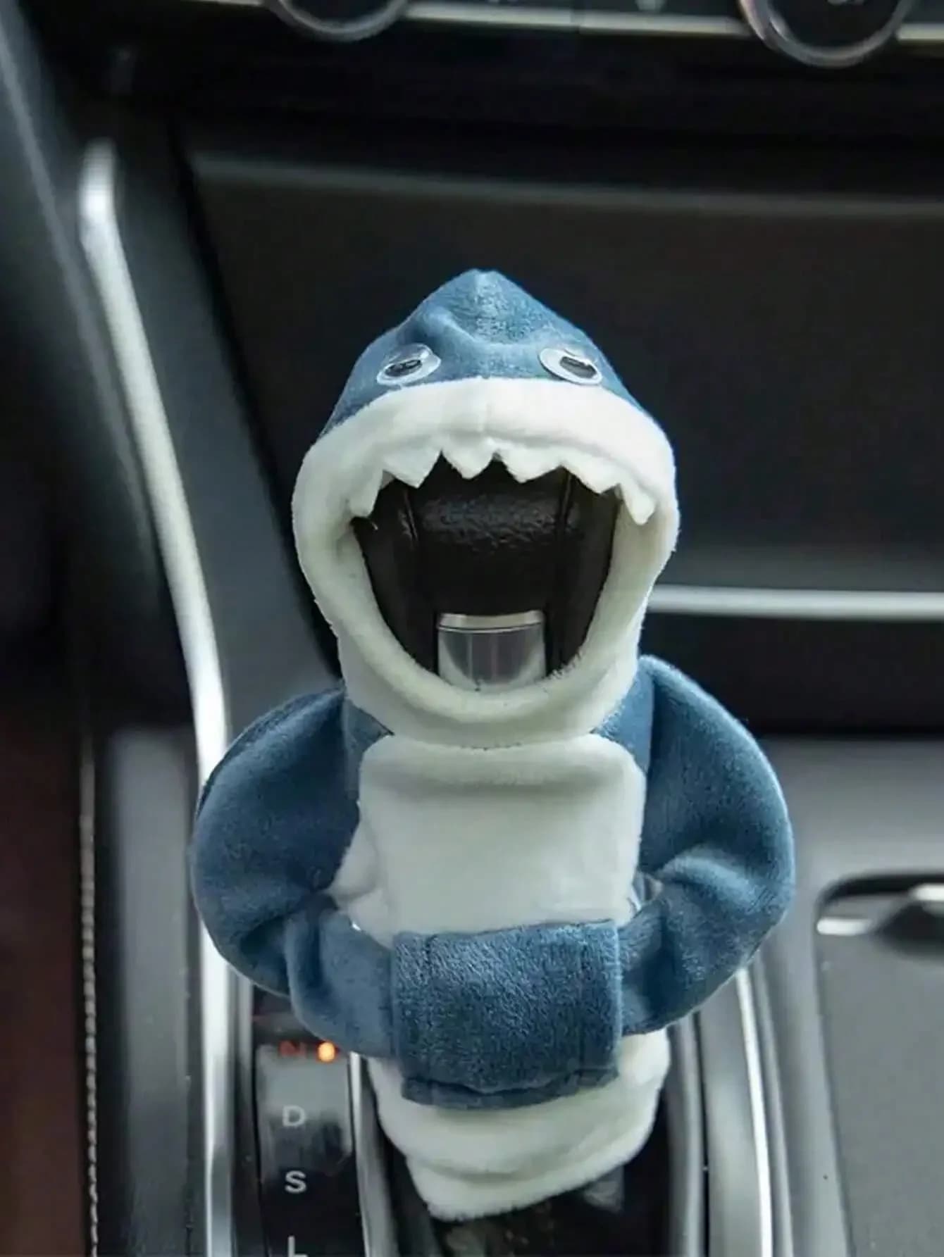 1PC Shark Hoodie Car Gear Shift Cover - Comfortable Manual Shift Knob Sweatshirt, Creative Car Interior Accessories