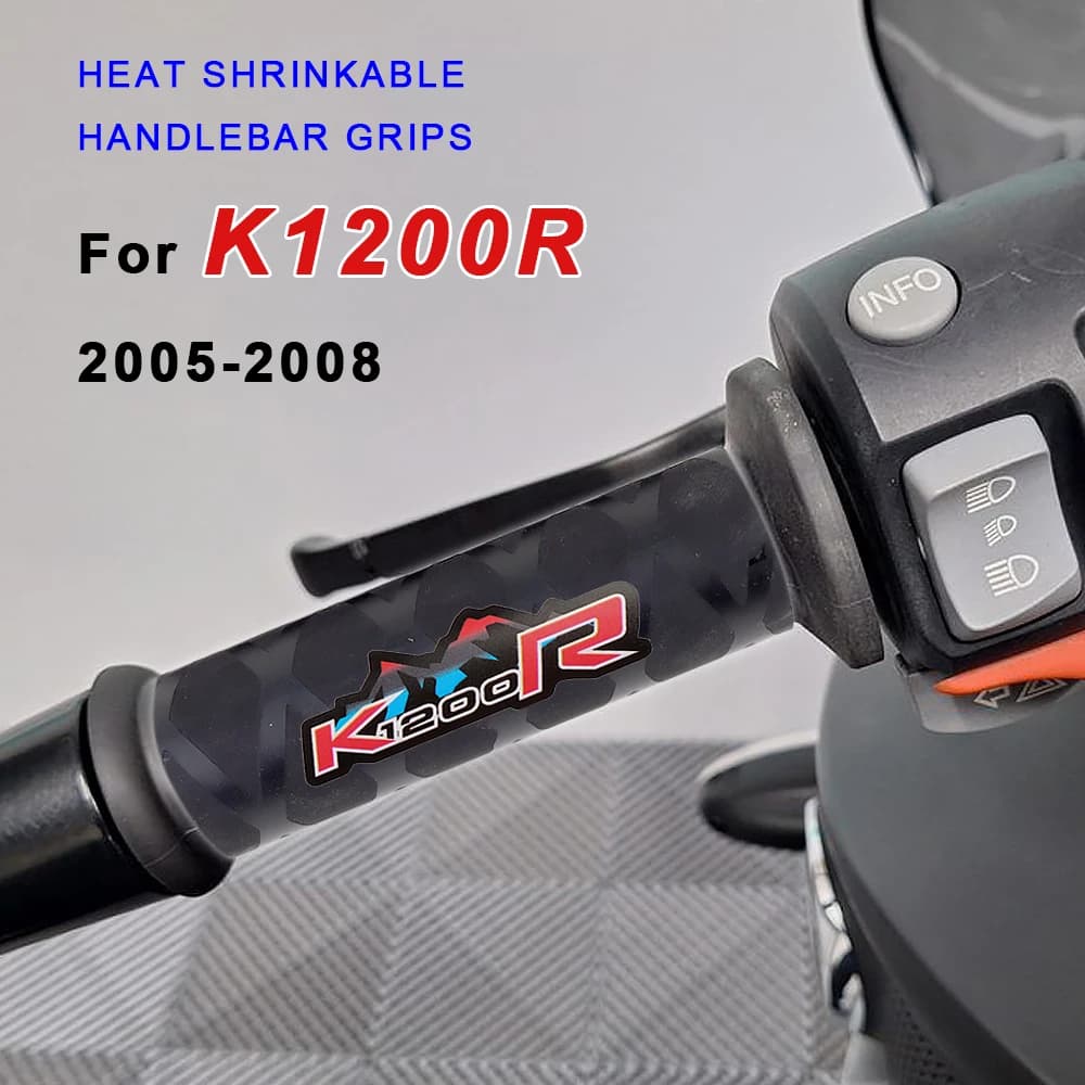 Guanti in gomma antiscivolo per manubrio moto, coprimanopole termoretraibili per BMW K1200R K 1200 R 1200R 2005-2008, accessori