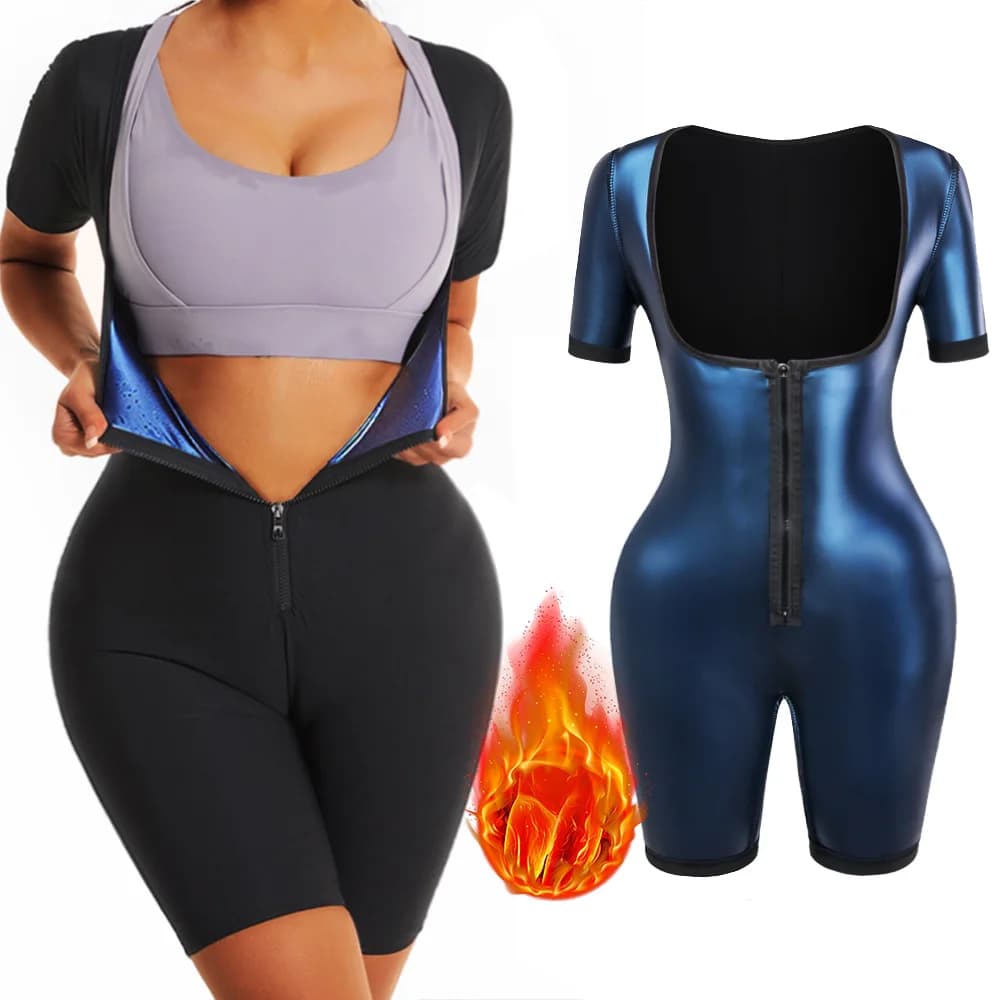 Women Sauna Southor Dress Slimming Blouses Heat Burning Grasses Shaper Life Trainer Legging Trimmer Corset Weight Loss Suit