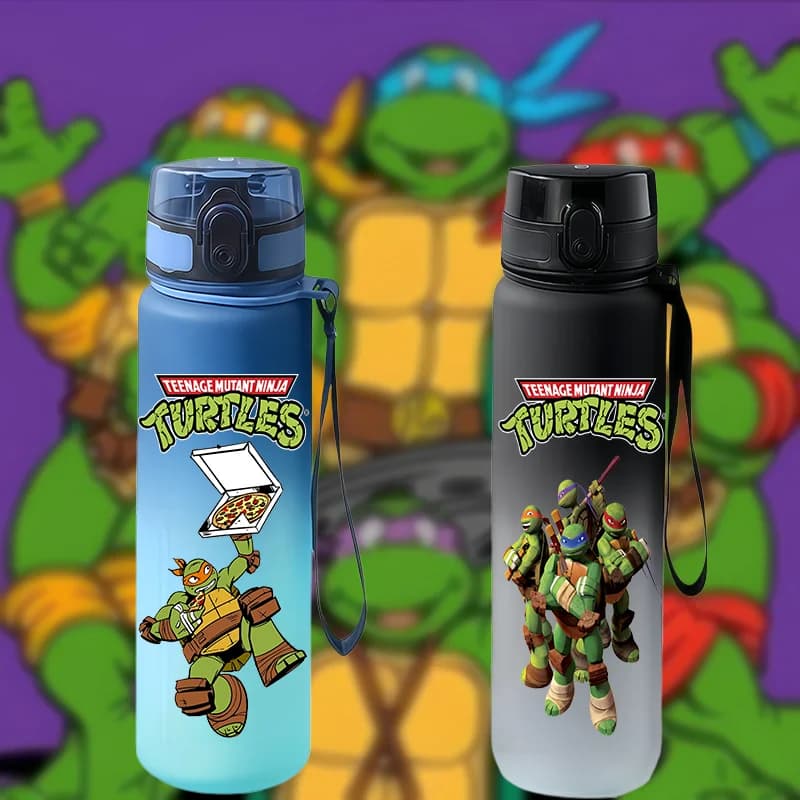 Teenage Mutant Ninja Turtles Gradient Water Bottle Flip Cap Portable Large Capacity Sports Water Cup Children's Gift