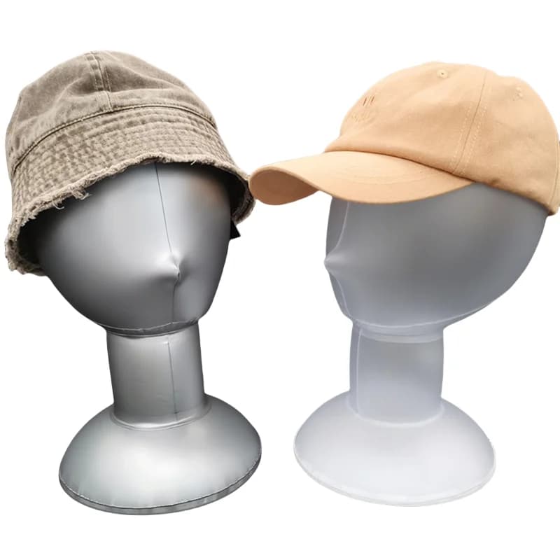 PVC Inflatable Mannequin Head - Hat & Wig Display Stand, Portable Head Form for Hair Accessory, Cap, Wig Show & Storage