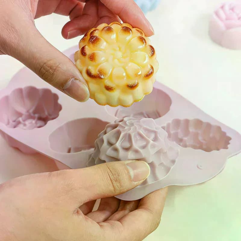 Stampo in Silicone a 6 Fori a Forma di Cuore per Sapone Artigianale, Candele, Torte, Cioccolato, Utensili da Forno Fai-da-te, Stampo per Cubetti di Ghiaccio - Modello Rosa [7015]