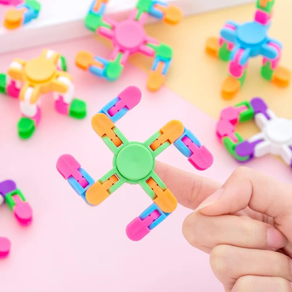12/24 pcs 3-4 chain transformation Fidget Spinner kids birthday party Baby Shower school gift carnival gift box Christmas gift