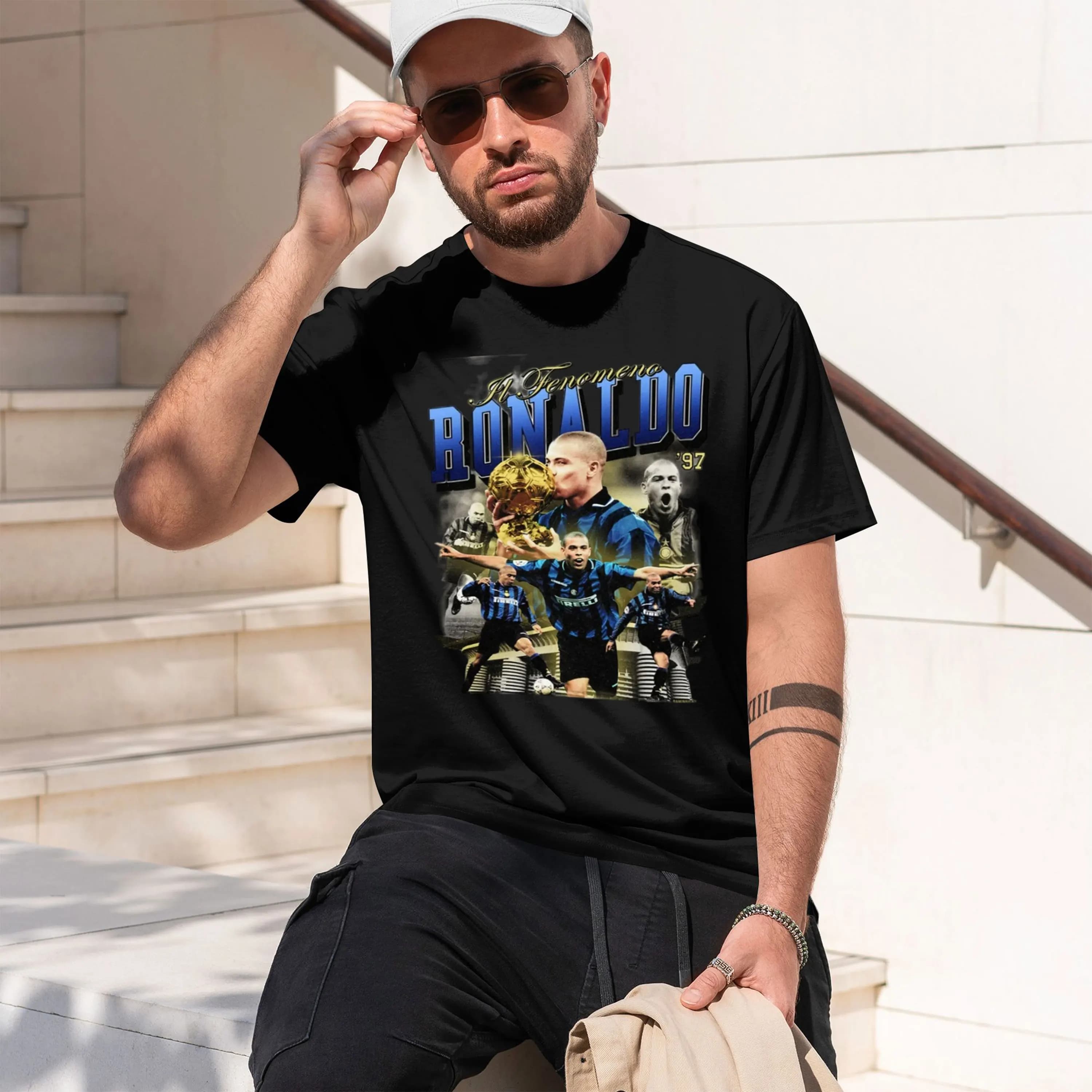 Il Fenomeno 97 Inter Milans Golden Ball Legend Nazarios 1997 Moments Womens clothing crew neck tee 2026 New Model Men’s Short-sl