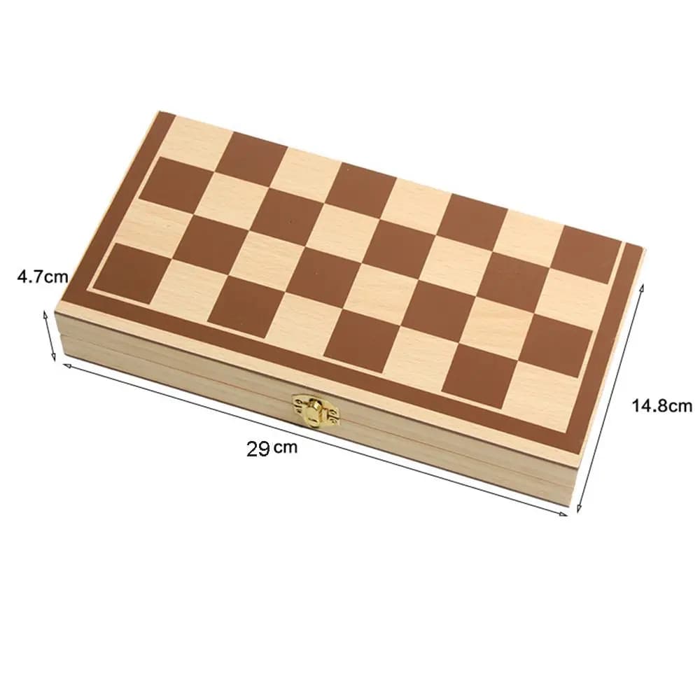 Scacchiera Magnetica Pieghevole Portatile in Legno, Set di Scacchi, Gioco di Puzzle, Giochi di Scacchi e Dama