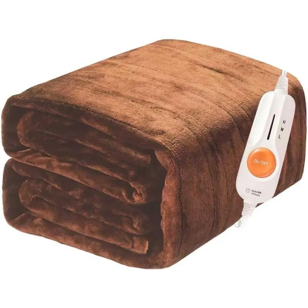 Coperta Elettrica Riscaldata Misura Matrimoniale, 183x213 cm, Coperta Elettrica a Doppio Strato con 3 Livelli di Riscaldamento, Certificata ETC, Riscaldamento Automatico 8 Ore