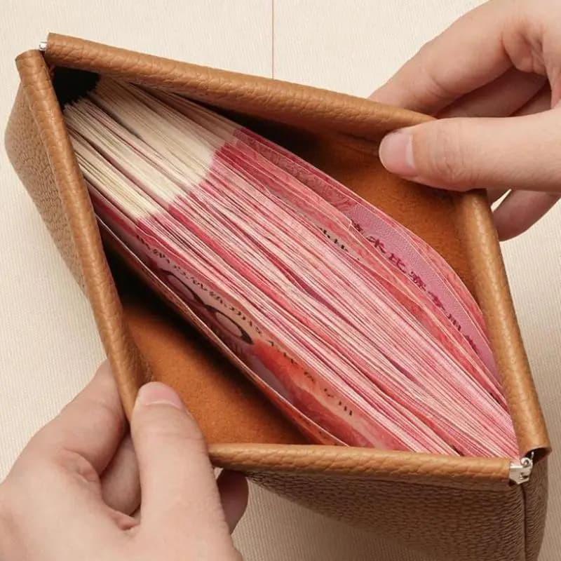 (Ce14)Self-closing Pu Leather Wallet Long Passport Driver's License ID Holder Headphone Data Cable Storage Cash Pouch Coin Purse