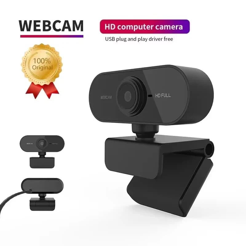 Nuova webcam 1080P Fotocamera Microfono incorporato Fotocamera ad alta definizione Fotocamera per conferenze portatile senza driver Fotocamera online USB
