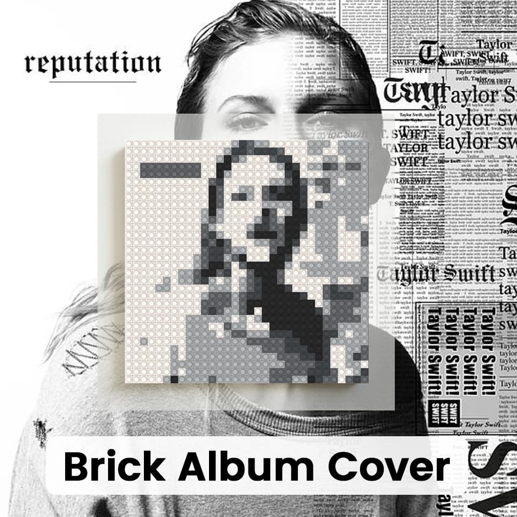 Copertina dell'album di Taylor, mattoncini MOC per musica, poster a mosaico, quadro da parete, decorazione per la casa e il soggiorno, regalo musicale