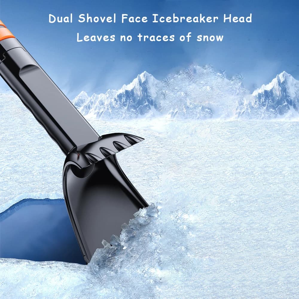 Set di pale per spazzole per la rimozione del ghiaccio invernale per auto retrattile per una facile pulizia della neve in un solo passaggio - Strumento per la rimozione del ghiaccio con comoda impugnatura