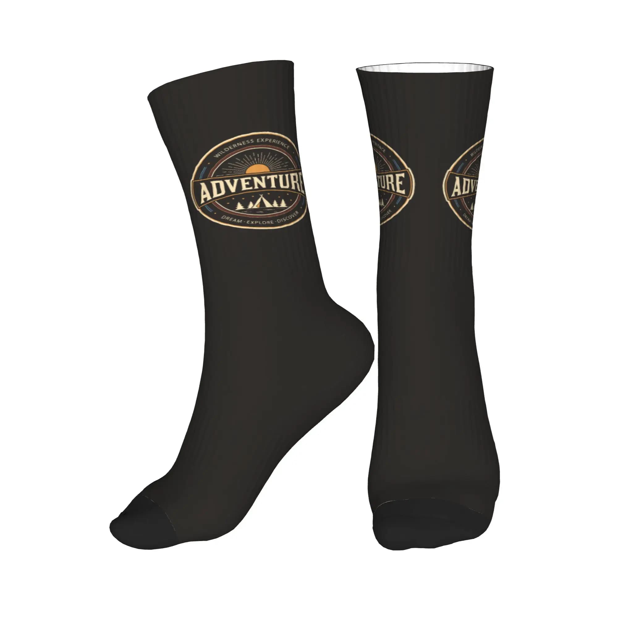 Calzini da uomo Adventure Outdoor Wilderness Explorer Camping, calzini unisex alla moda con stampa 3D