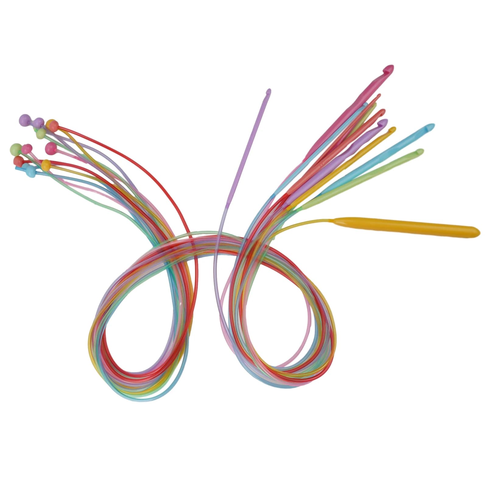 Uncinetti in plastica carbonizzata tunisini afghana di 12 dimensioni 3,5-12 mm Accessori per cucire per utensili Kit per uncinetto per macchina per maglieria