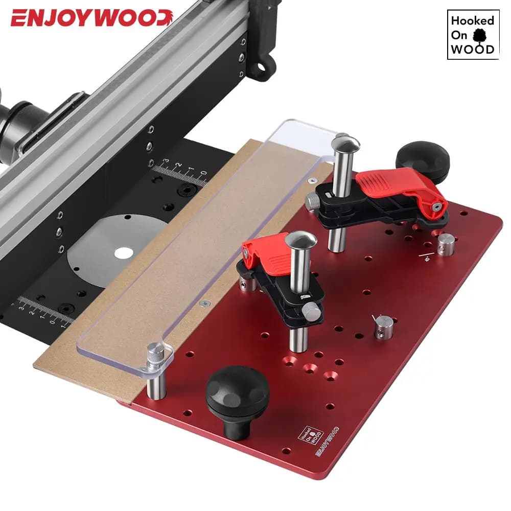 Agganciato alla guida del tavolo del Router slitta di copertura guida della guida per la lavorazione del legno slitta di sicurezza per giunti della porta dell'armadio cassetto di ENJOYWOOD