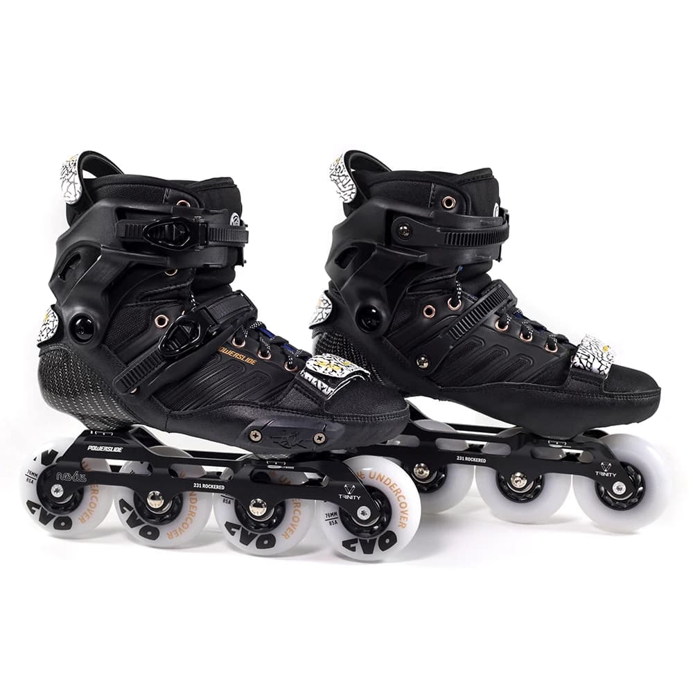 Powerslide Hardcore EVO Inline Skates 2024 Original Trinity 4*80/3*90mm Urban Heatmodelable Carbon Fiber Roller Skating Patines