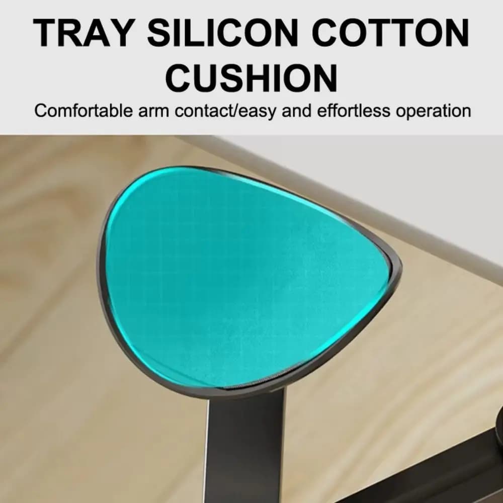 Bracciolo Ergonomico in Lega di Alluminio, Altezza Regolabile, Rotazione a 360° ° Supporto da scrivania girevole per polso, estensore comodo per mousepad e poggiabraccio