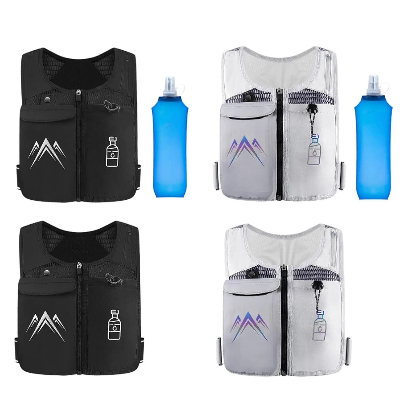 Adjustable reflective sports bag for women's running water vest