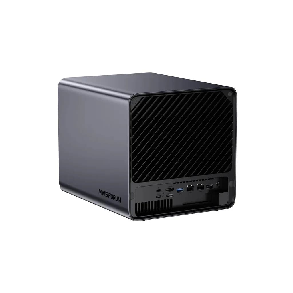 MINISFORUM N5 Pro AMD Ryzen AI 9 HX PRO 370 DDR5 16GB 128GB SSD Mini PC AI NAS per Cloud e Archiviazione Domestica con Supporto Oculink