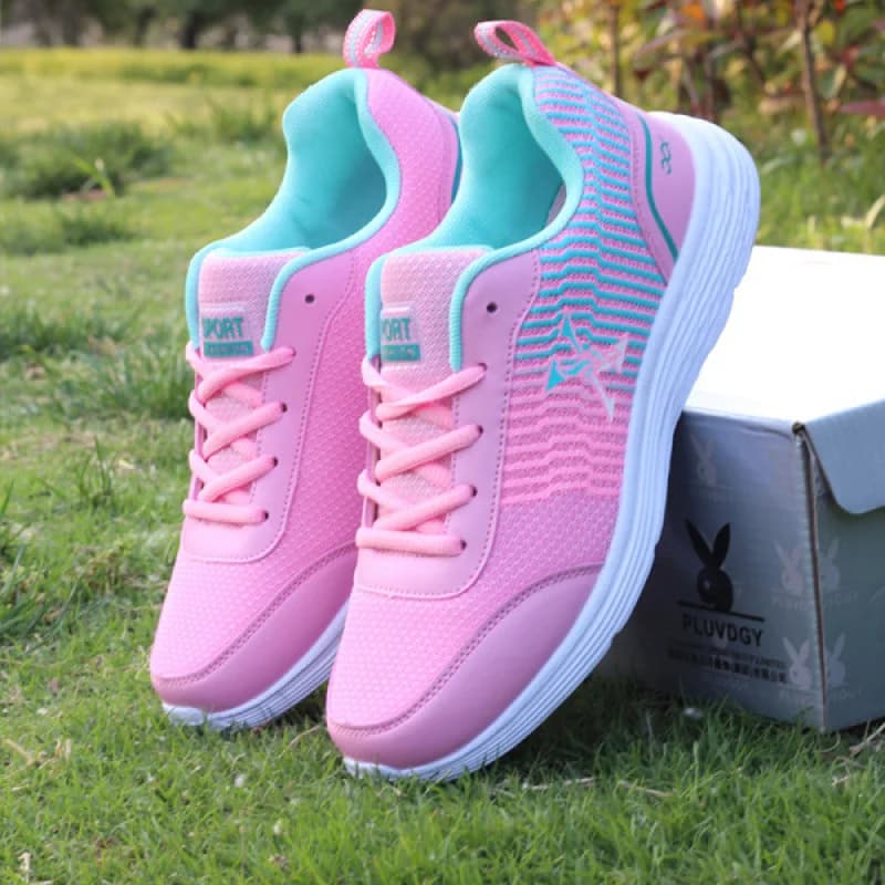 Scarpe da corsa da donna in stile coreano, leggere e traspiranti, con fondo morbido, sneakers casual, scarpe sportive con fondo piatto