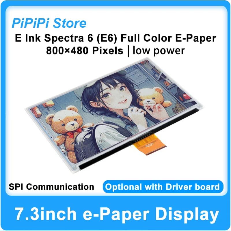 Display E-Paper HAT (E) E Ink Spectra 6 a colori 800×480 SPI da 7,3 pollici per Raspberry Pi Jetson Nano per etichette elettroniche dei prezzi