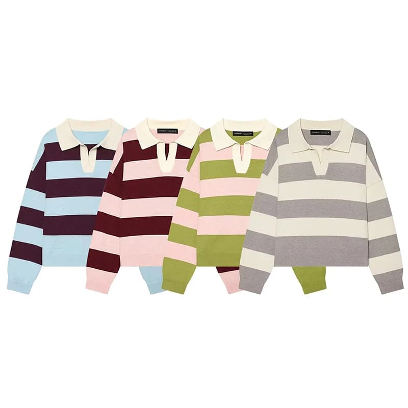 Women's Autumn Sweater Pullover 2026 New Fashion Striped Youth Warm Women's Sweater Street Chic Autumn Elegant Pullover Blouse