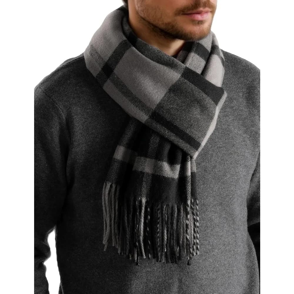 Sciarpa invernale da uomo Sciarpe lunghe morbide e calde plaid