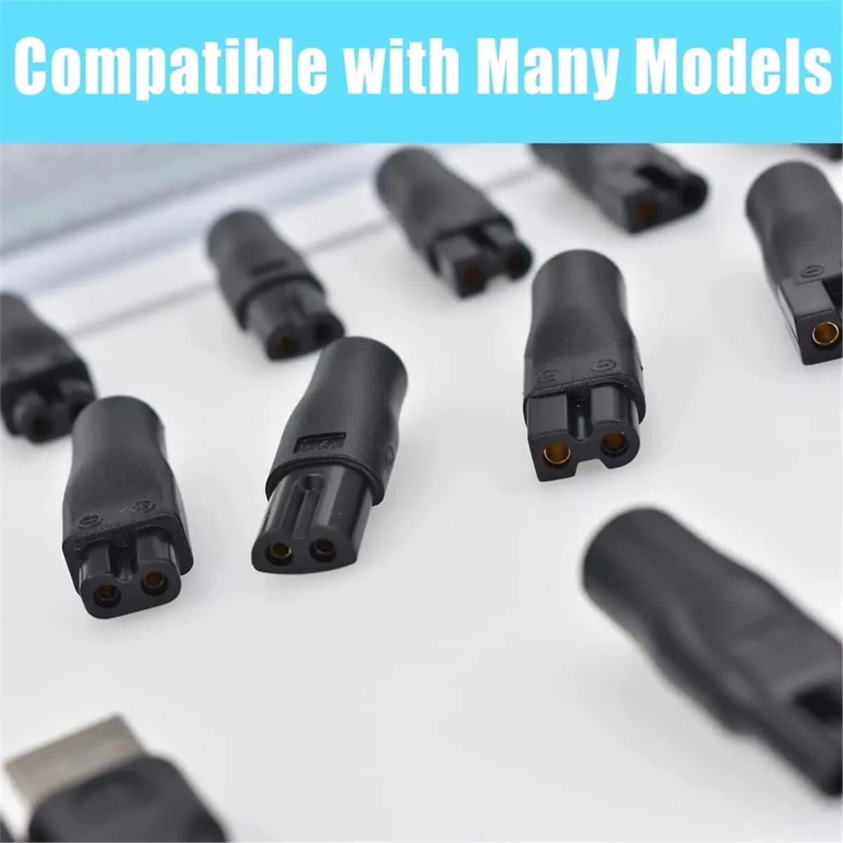 ABGN 7 PCS Power Cord 5V Replacement Charger USB Adapter for Electric Hair Clippers, Beard Trimmers, Shavers, Beauty Instrum