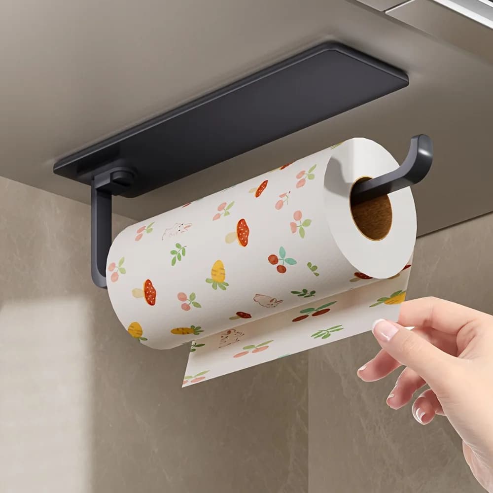 Porta asciugamani da cucina da 1 pezzo - Dispenser per asciugamani di carta da appendere sotto i mobili, progettato per risparmiare spazio, per bagni, casa