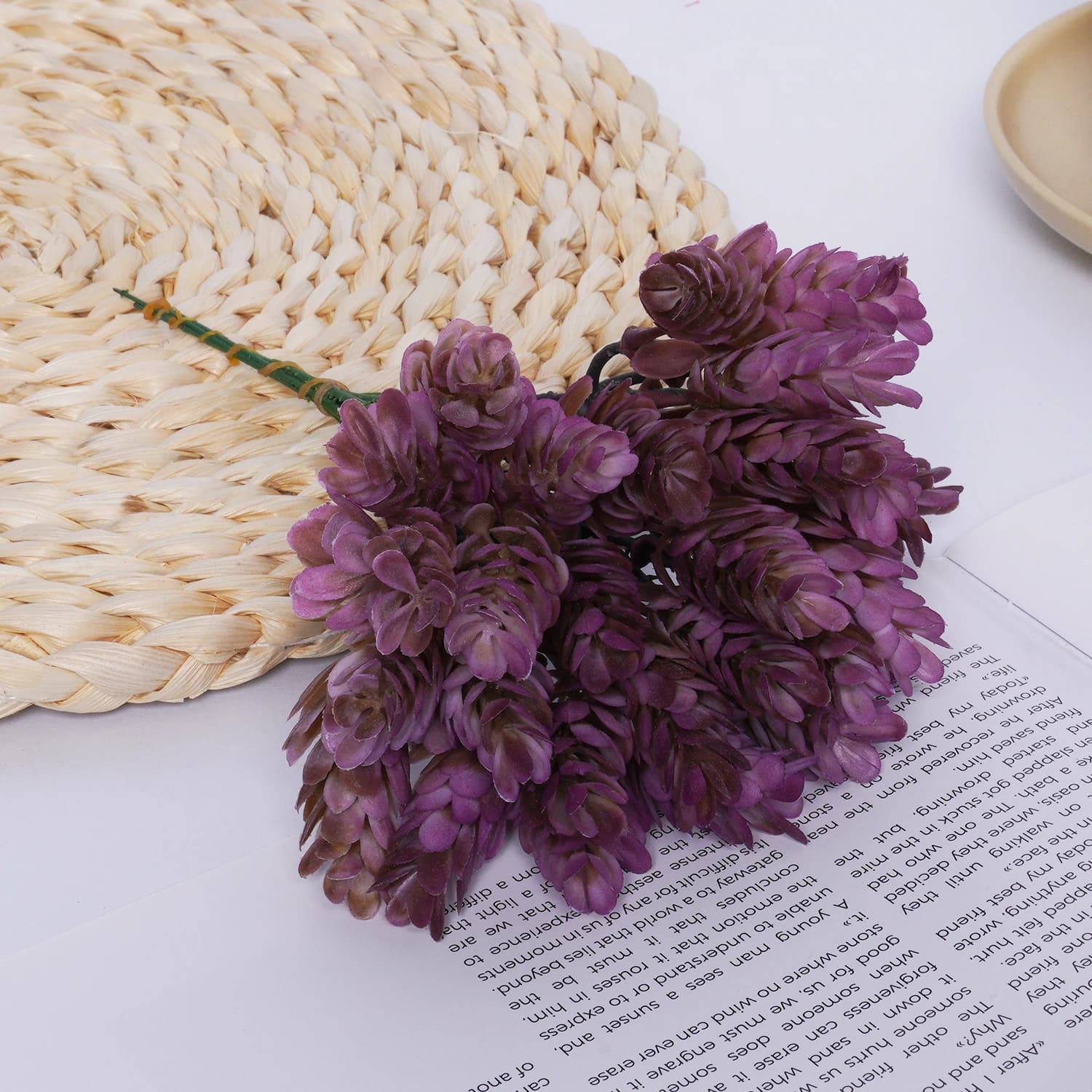 Artificial flowers branch of rose flowers artificial pink artificial pink fake realistic for wedding house ornements 19cm/7.48 inches