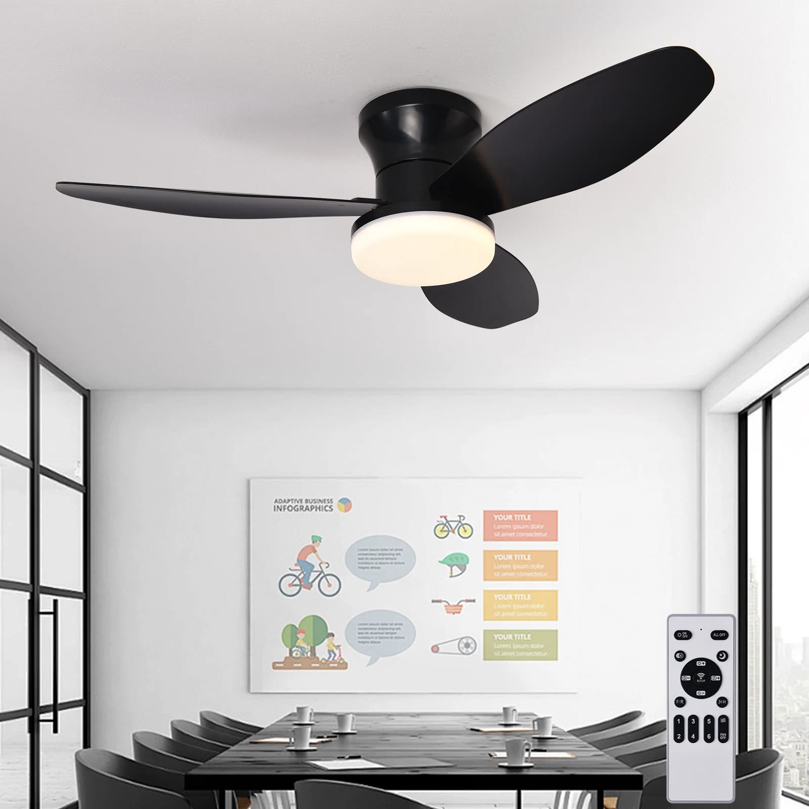 Ventilatore da soffitto con luce casa inteligente presa ventilatore luce ventilatore da soffitto con luce de techo con luz silenzi led freddo