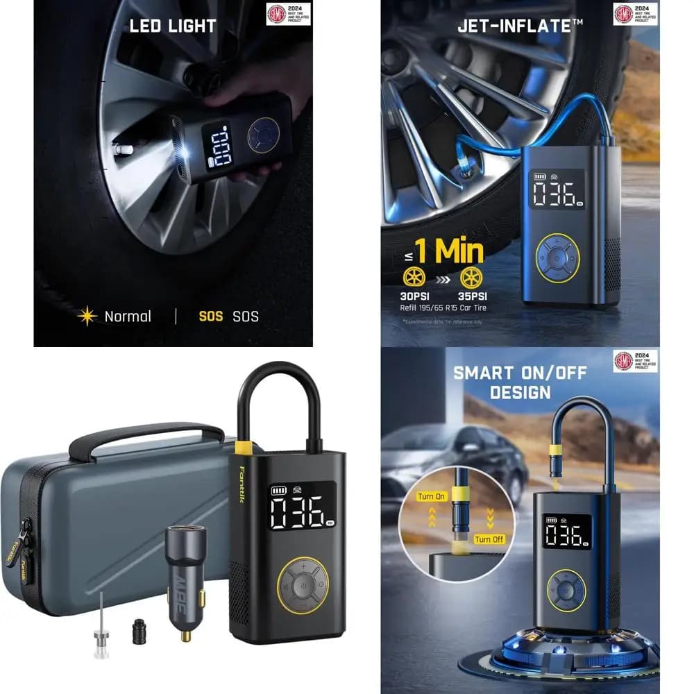 Gonfiatore compatto per pneumatici per auto Pro X9, pompa ad aria rapida di 1 minuto con manometro digitale, compressore 150PSI per veicoli e gonfiabili