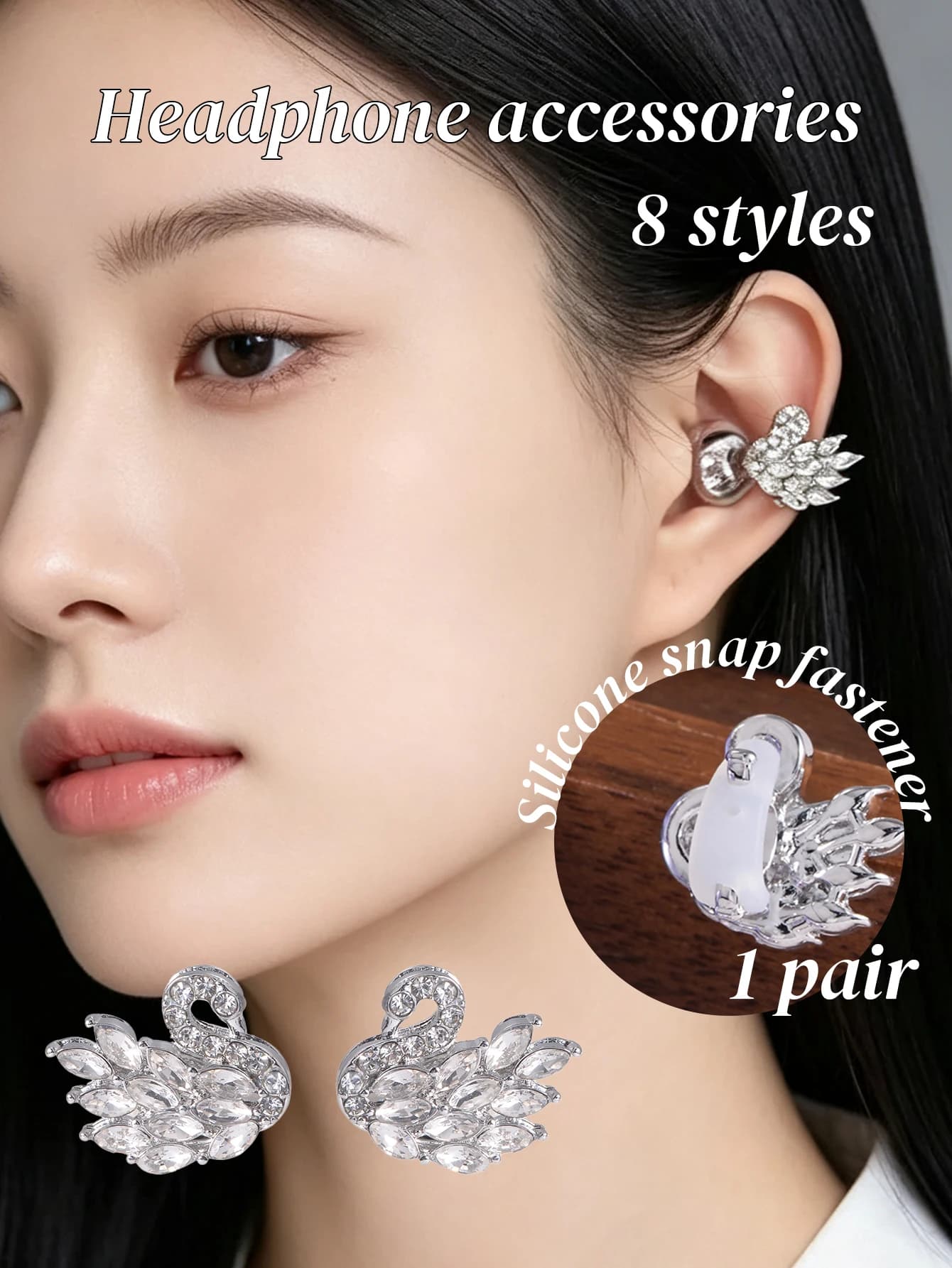 Ear-hook Bluetooth Earphone Charms – Stylish and Versatile Earphone Accessories, Earrings, a Perfect Date Gift for Women