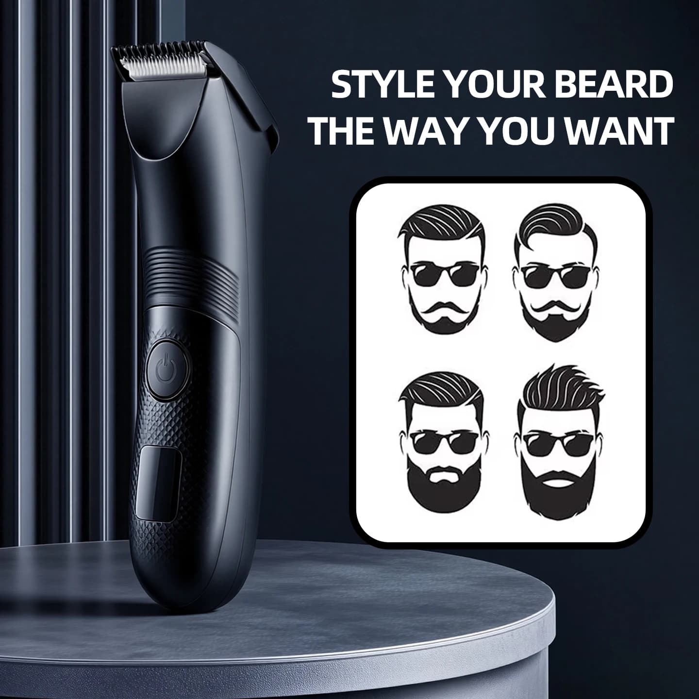 OMUONE Body Trimmer For Men Waterproof IPX7 Beard Trimmer Rechargeable Cordless Body Hair Trimmer for Men Best Gift For Boyriend