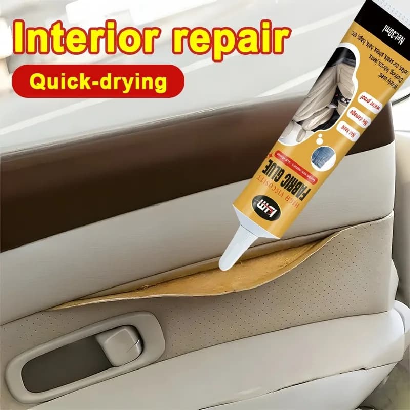 KJM Automotive Sealant Adhesive: Fixes Interior Plastic/Leather Seats & Bonds Windproof Sealing Strips