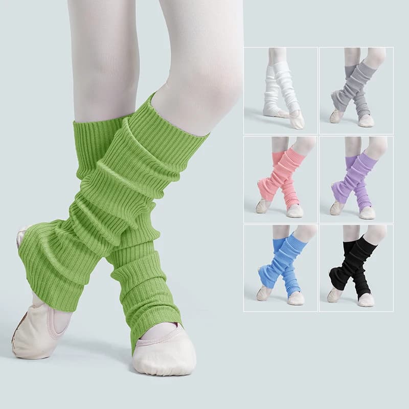 New Cold Resistant Long Knitted Leg Warmers Stylish Stirrup Foot Design Warm Socks for Girls Ballet Workout Daily Outdoor Use