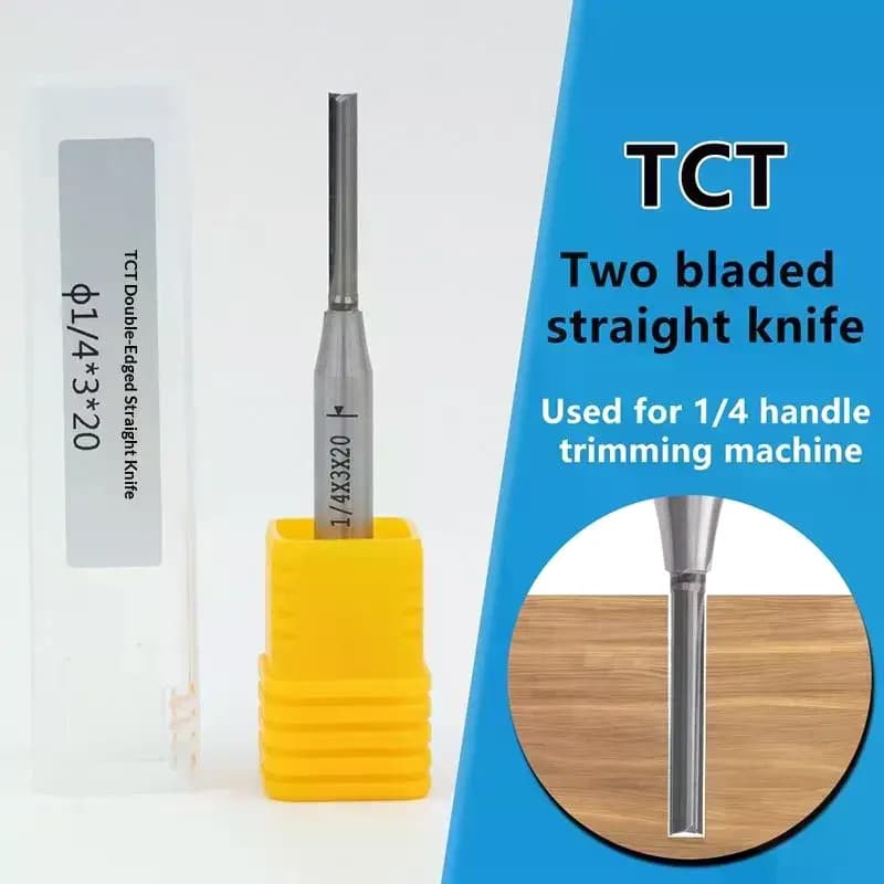 Frese per fresatura 3mm TCT in carburo di tungsteno dritte per rifilatrici, per pannelli senza vernice, MDF, truciolato, utensile per la lavorazione del legno