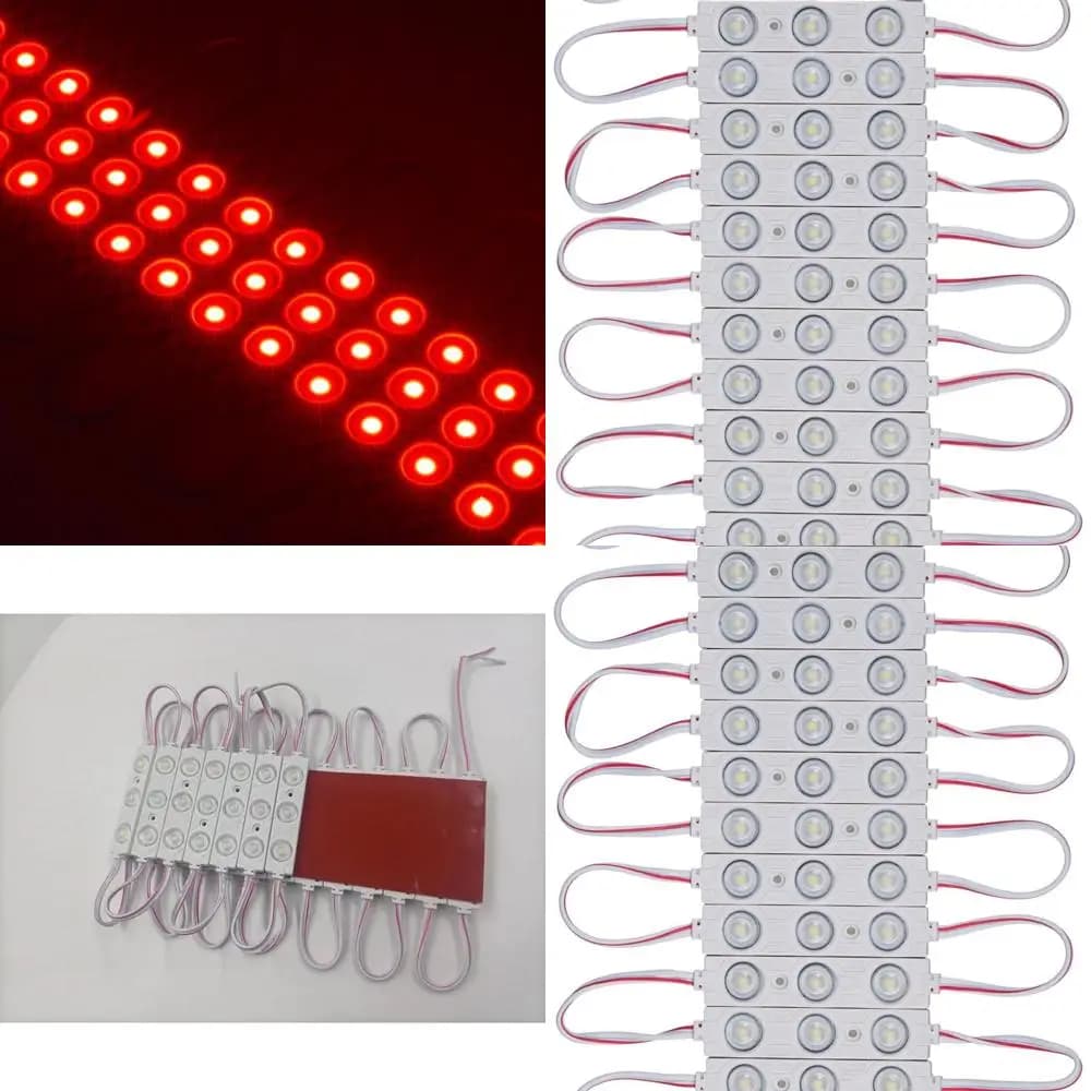 Strisce LED Impermeabili da 1,32W 12V per Insegne - Confezione da 200 Pezzi con Adesivo sul Retro