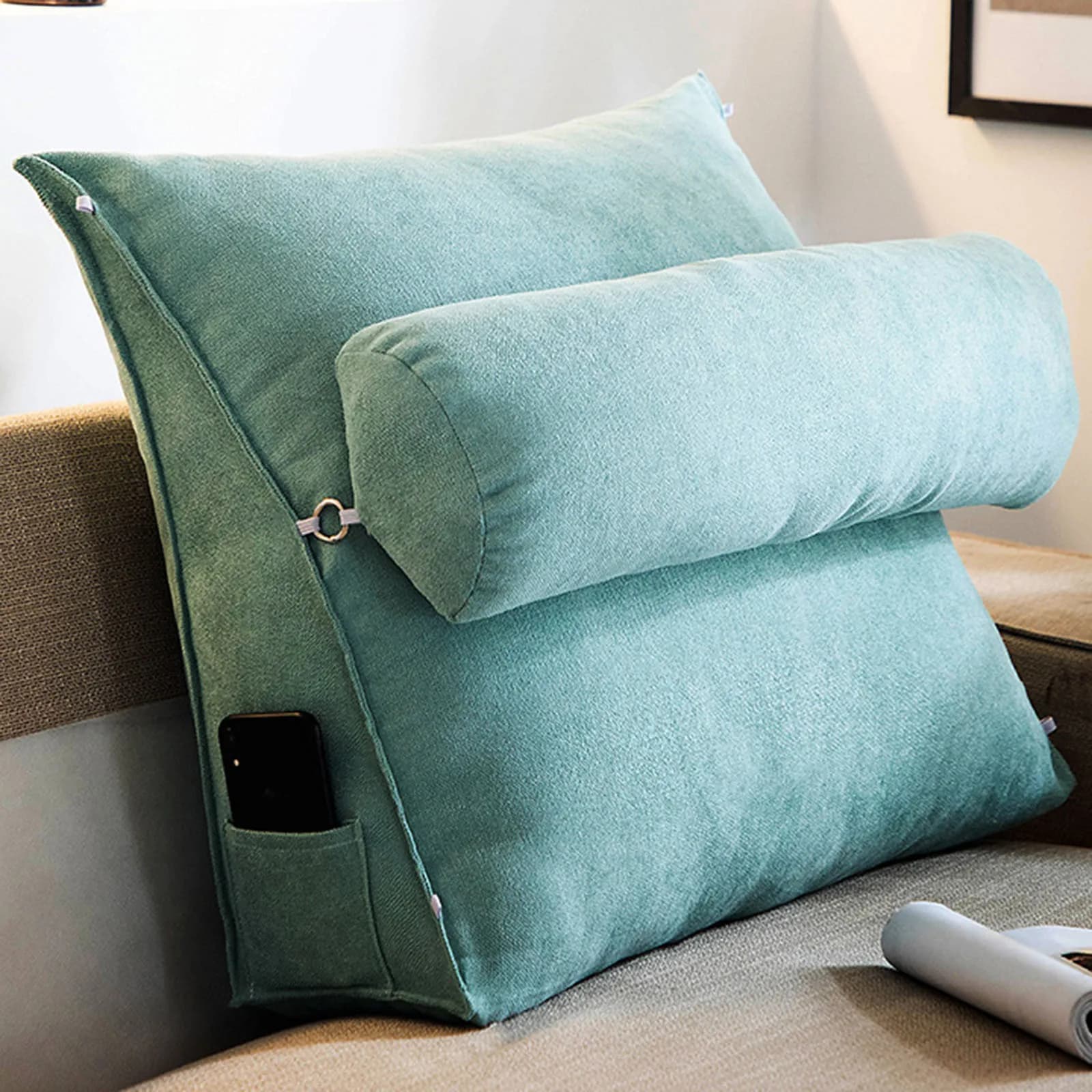Letto Cuscino triangolare Sedia Comodino Sedia lombare Schienale Lettino Sedia da ufficio pigra Lettura Soggiorno Cuscino Decorazioni per la casa