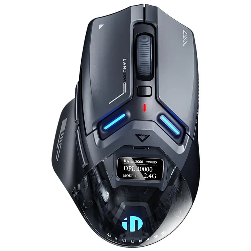 Play Mouse Inphic IN9 Ultra Sensor PAW3950 Vibration Feedback Screen OLED Smart Display Wi-Fi Mouse