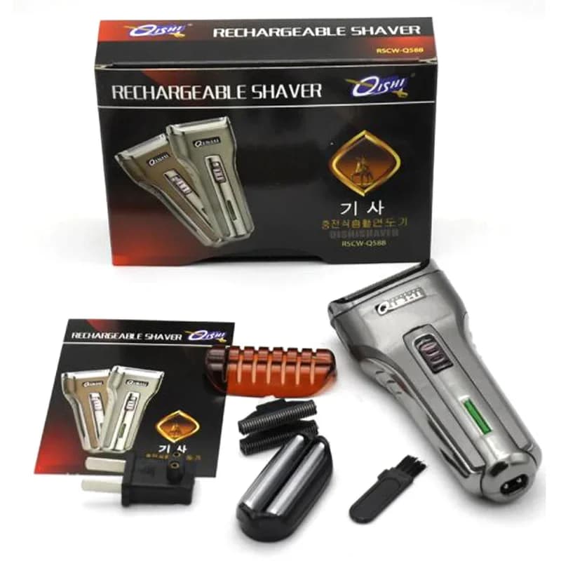 Q588 Korean Style Electric Razor Cordless 2D Rechargeable Razor 2 Shaving Machine for alternative floating mustache