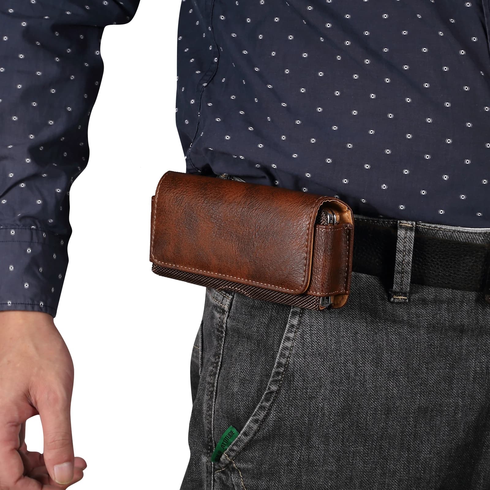 Custodia in pelle con clip da cintura Marsupio da uomo per Oppo Find N5 N3, Honor Magic V5 V3 Vs3 Vs2, Tecno V, Vivo X Fold 5 3 2 Custodia per fondina