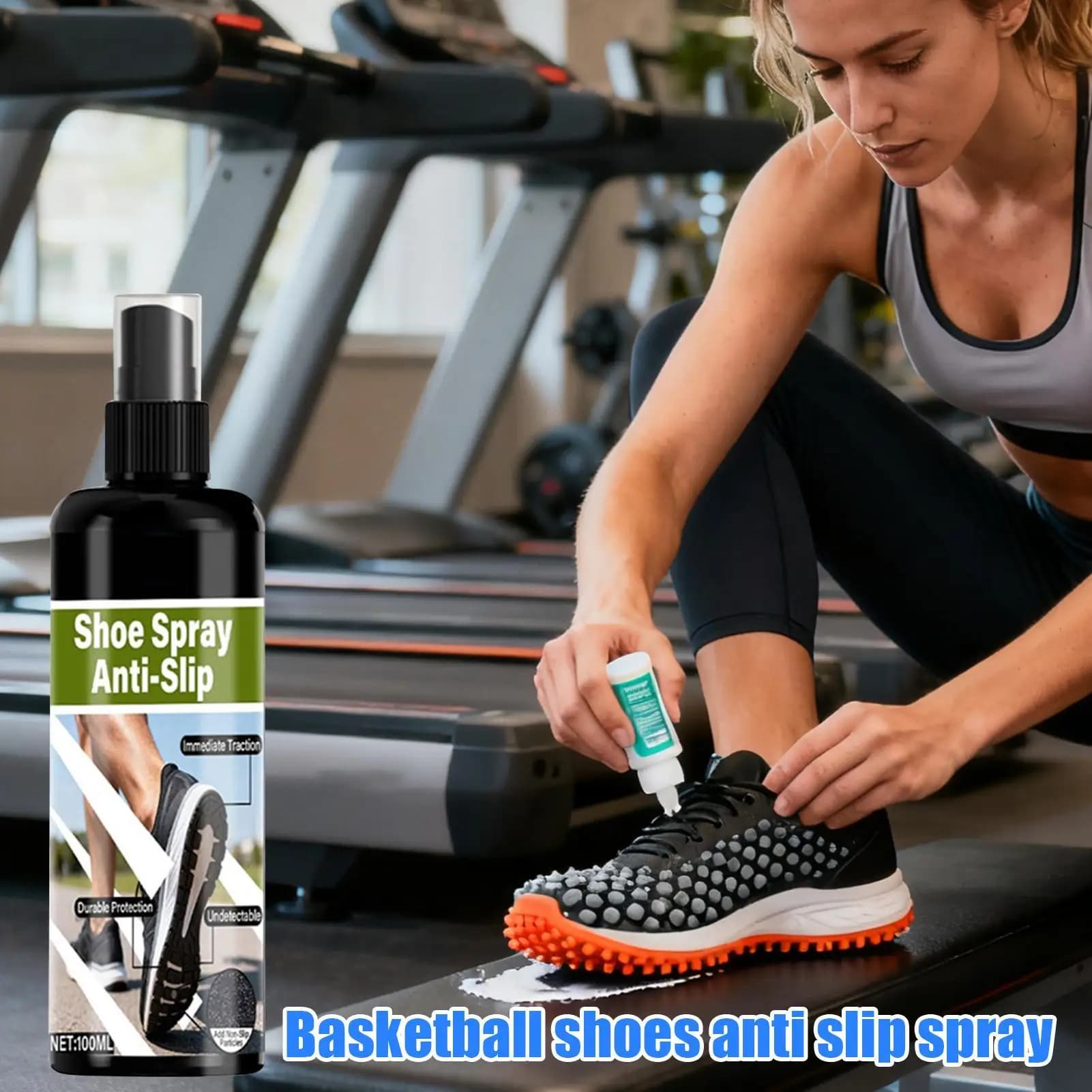 100ml basketball sneaker grip spray increases traction field training equipment Powerful for interior sneaker for volleyball race