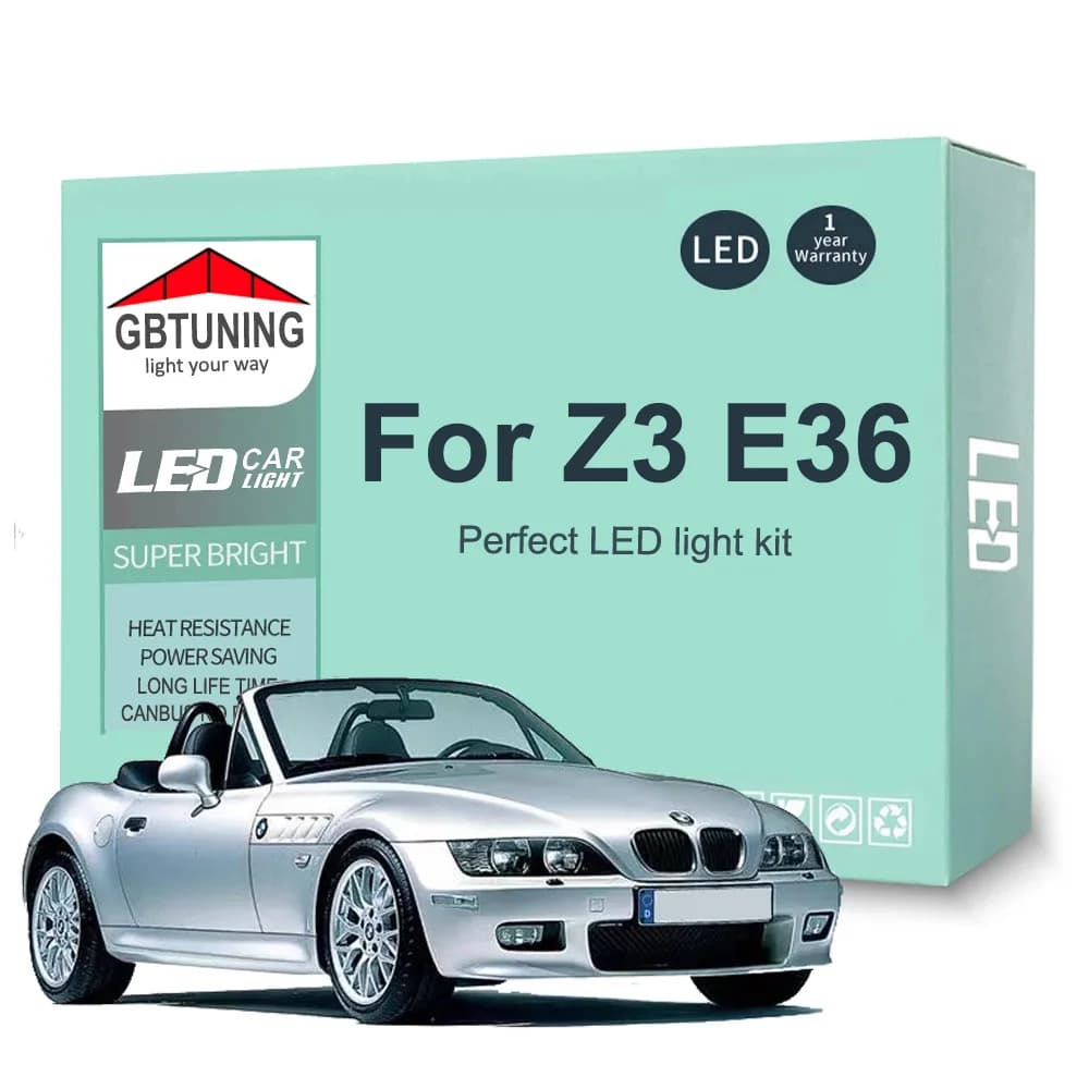 10Pcs accessori per auto Canbus lampada da interno per BMW Z3 E36 1995-2003 veicolo Dome tronco targa LED Kit lampadina interna