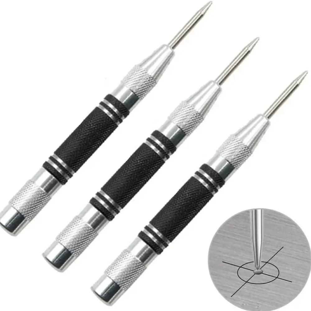 Automatic Centre Punch With Needles Adjustable Spring Loaded Metal Woodworking Punch Metal Drill Tool For Metal Wood Glass