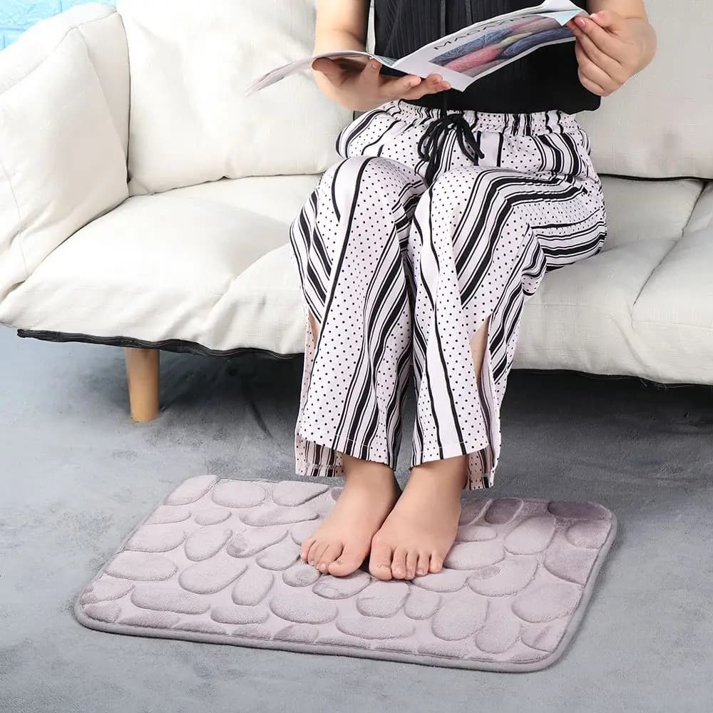 Tappetino Antiscivolo Morbido 40x60cm per Bagno, Soggiorno e Zona Vasca, Tappeto per Bagno
