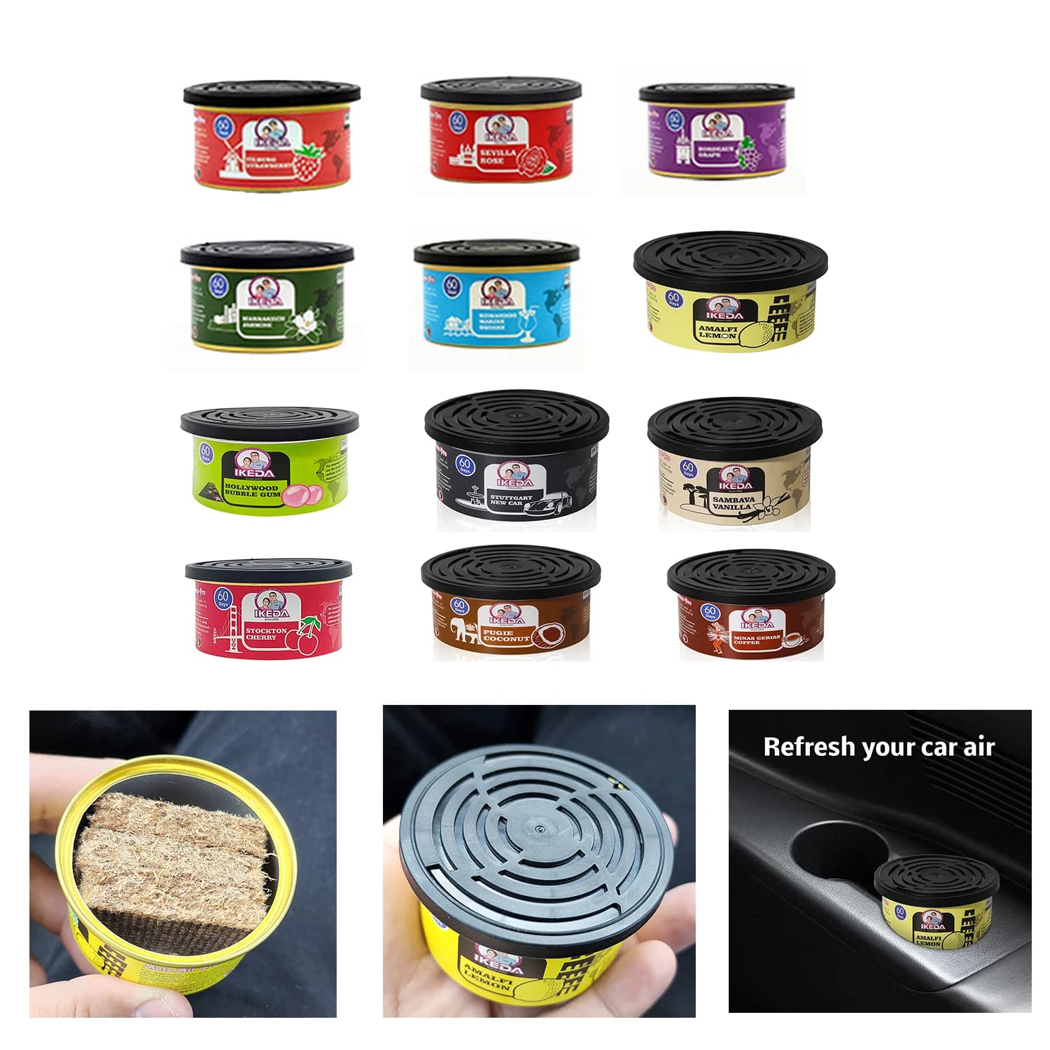 Deodorant for Auto in Organic Bombolette | Eliminator of Essential Odori | Durable | Intense fragrance | For the house
