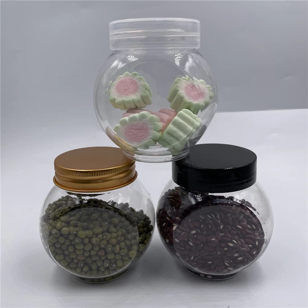 230ML Empty Bottles cereal Food dispenser Cans Seasoning Containers Transparent Jar Round candy For 7OZ wedding Spices