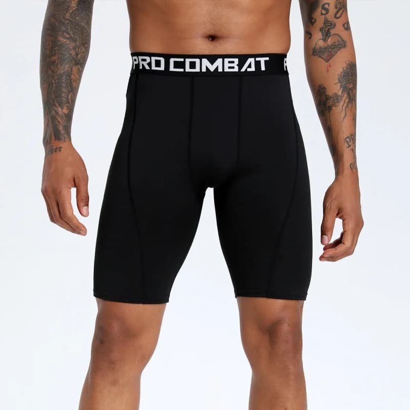 2026 Random Color 1 Pack Men's Sports Elastic Tight Pants Quick-Drying and Breathable Fitness Training Cycling Shorts