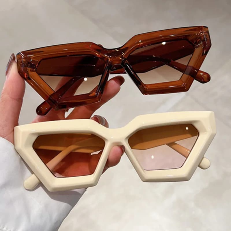 Fashion, Cat's Eye UV Protection Sunglasses Personalized Diamond Street Photo Vintage High-End Induction Sunglasses