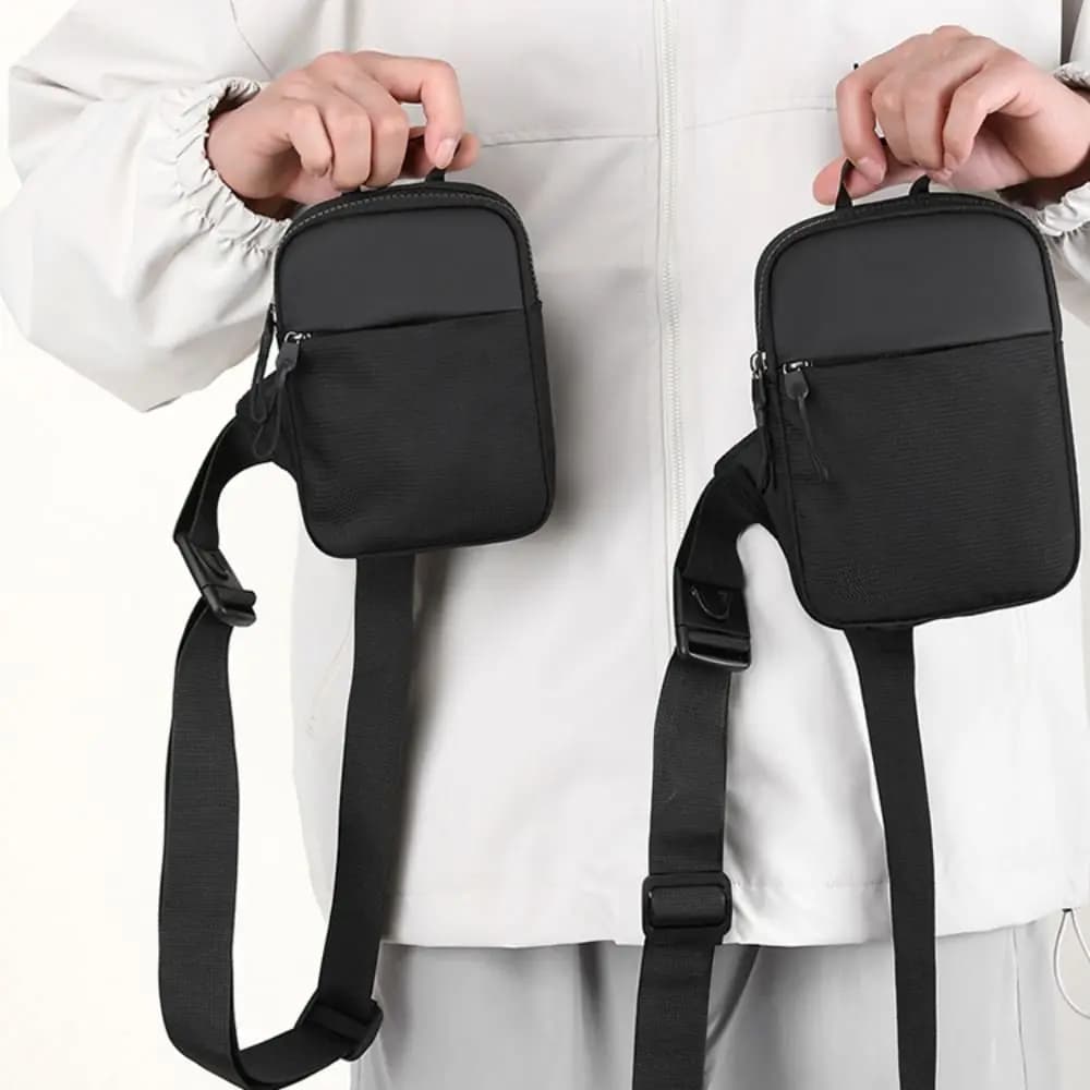 New Canvas Men's Chest Bag Sport Cross Shoulder Crossbody Bag Phone Handbag Mini Small Sling Pack
