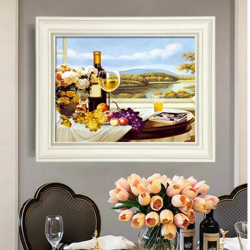 Frame for family photo antique Christmas painting European friends artistic frame photos big gifts customized decorations for wall house